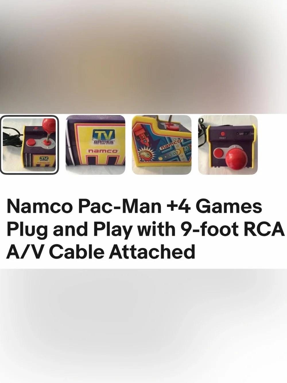 pac-man plus 4 games Plug & Play TV Games Joystick - Purple/Red